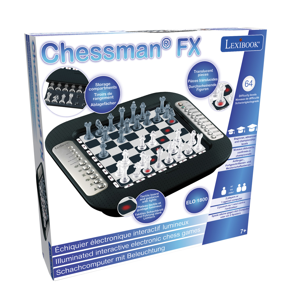 Ablagefach - FX ELO Schachcomputer mit LEXIBOOK 1800 Chessman®