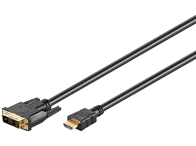 51580 GOOBAY Schwarz DVI-HDMI-Adapterkabel, 2m