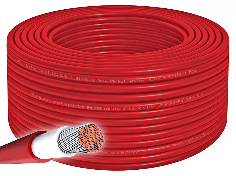 ARLI 100m rot Solarkabel | Kabel für Solaranlagen
