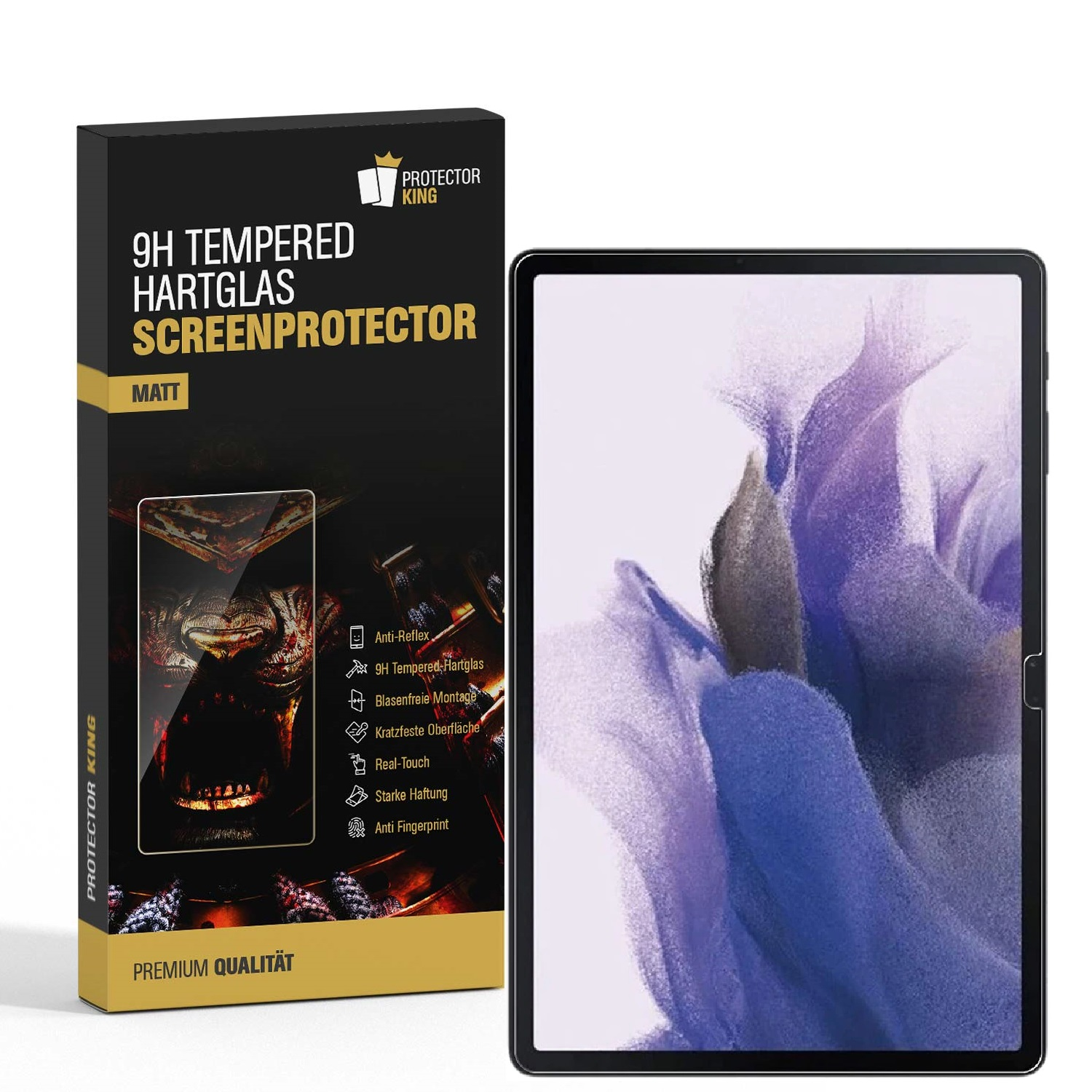 Hartglas Echtes Displayschutzfolie(für 1x Tab Samsung S7) PROTECTORKING 9H Galaxy Schutzglas ANTI-REFLEX MATT