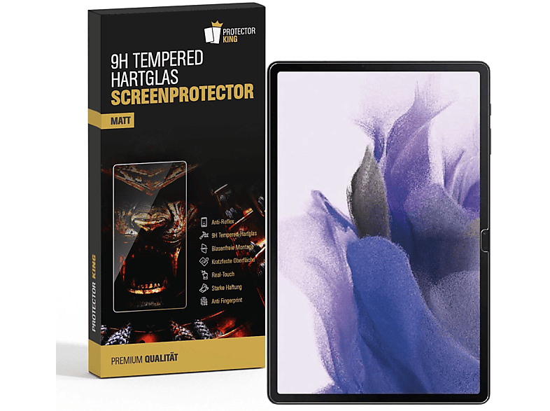 PROTECTORKING 2x Echtes 9H Hartglas Schutzglas ANTI-REFLEX MATT Displayschutzfolie(für Samsung Galaxy Tab S7)
