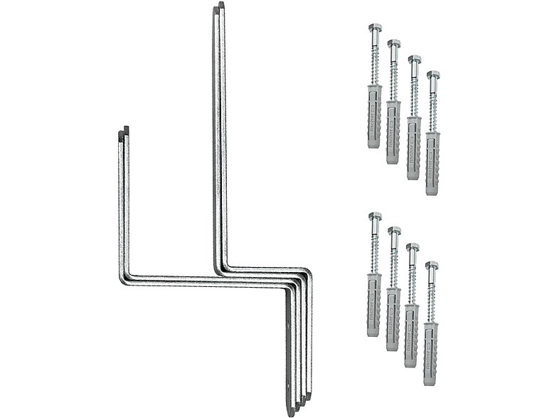SKYREVOLT Wandhalterung für Biertischgarnitur Wand SAT-Wandhalterung, Aufhängung Festzelt-Garnitur Silber