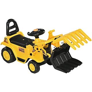 Tractor sin Pedales - HOMCOM +3 Años, con Pala Móvil, Almacenamiento Oculto, Bocina, Carga 30 kg, 83x27x39 cm