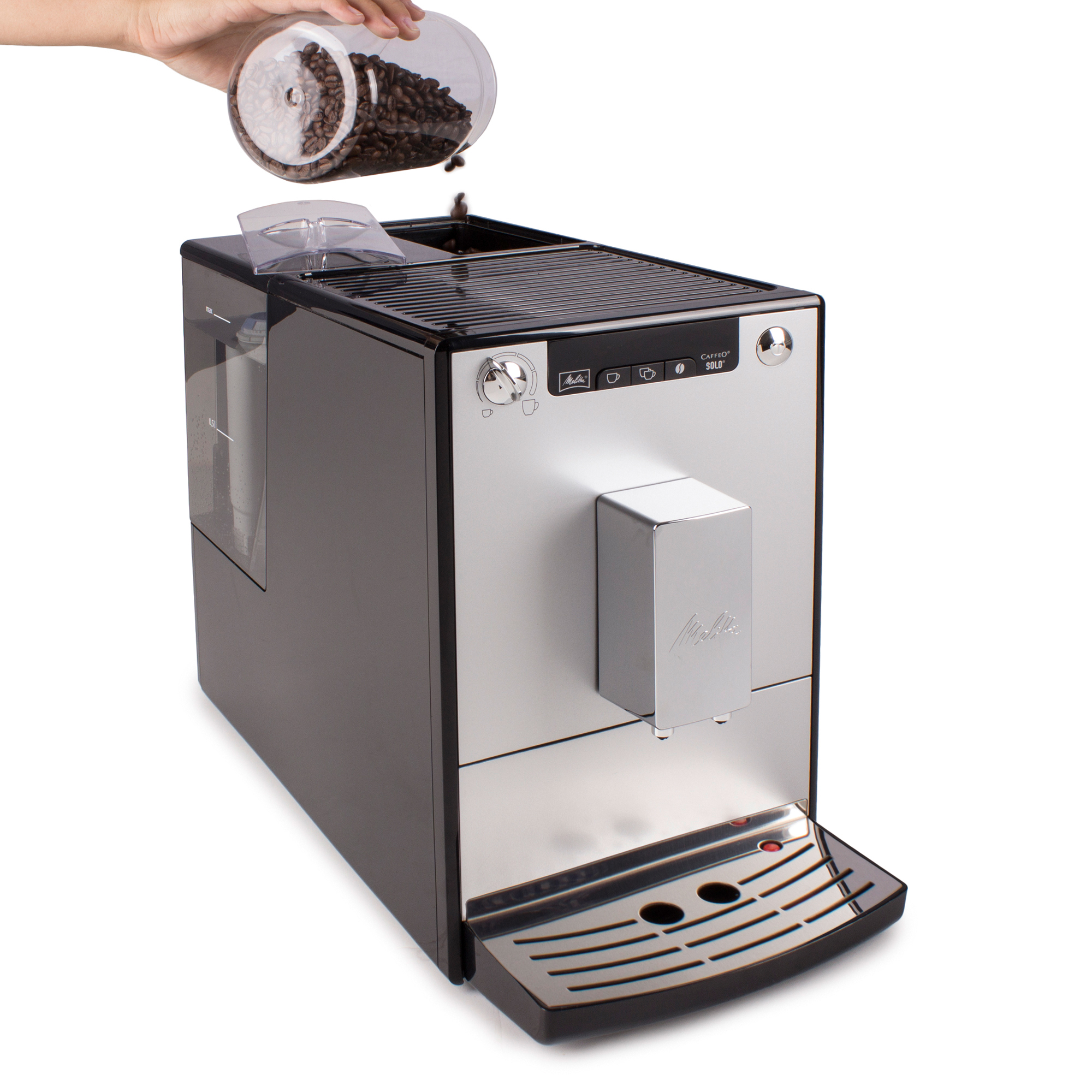 schwarz-silber E950-203 MELITTA Kaffeevollautomat Solo