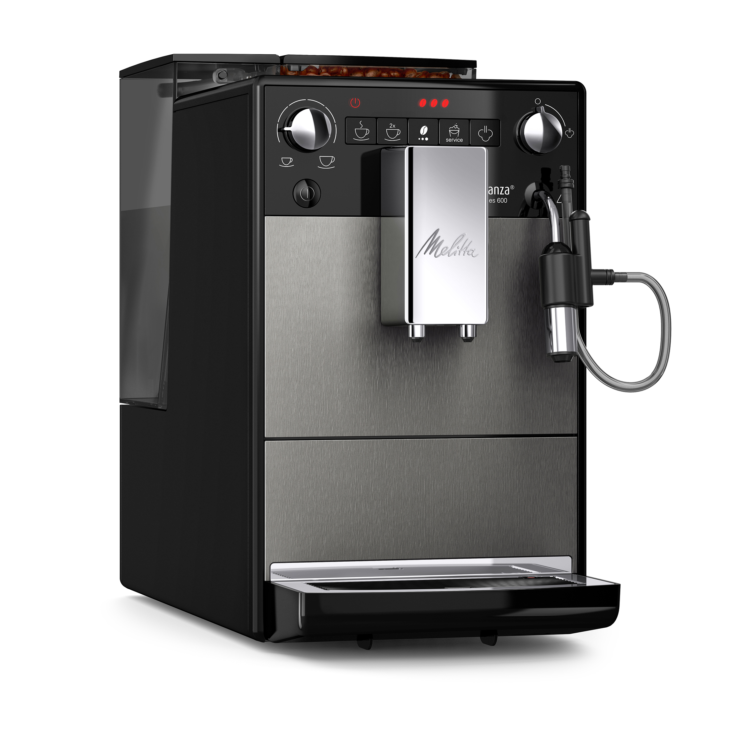 MELITTA 222100 AVANZA TITANIUM Macchina da caffè superautomatica Nero/Acciaio inossidabile