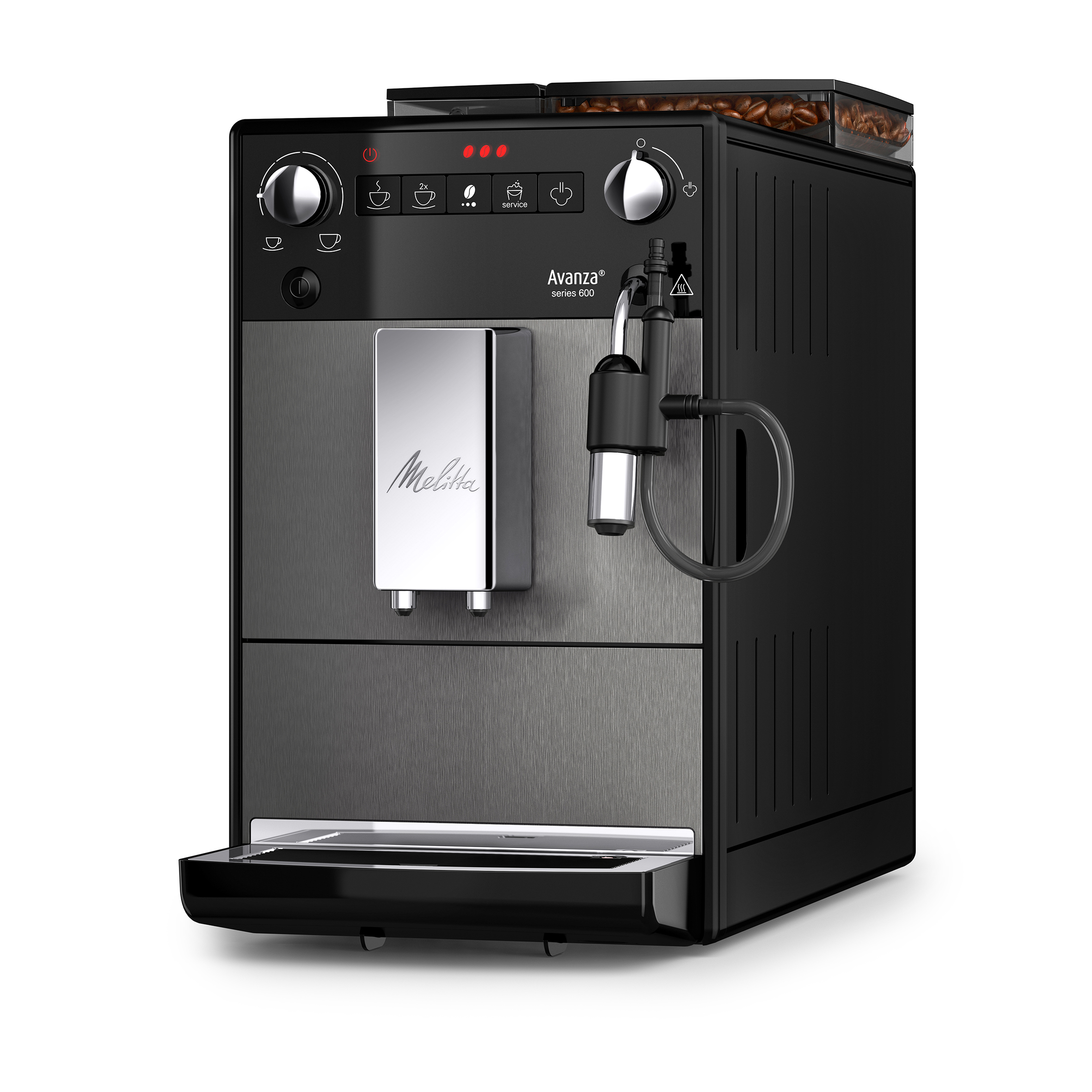 MELITTA 222100 AVANZA TITANIUM Macchina da caffè superautomatica Nero/Acciaio inossidabile