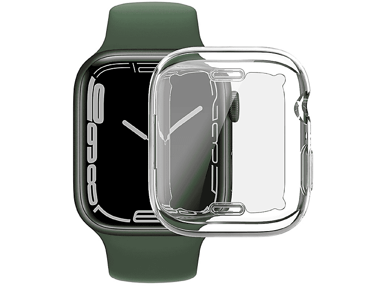 PROTECTORKING Schutzhülle, Case, Bumper, Cover Displayschutzfolie(für Apple Watch 41mm)