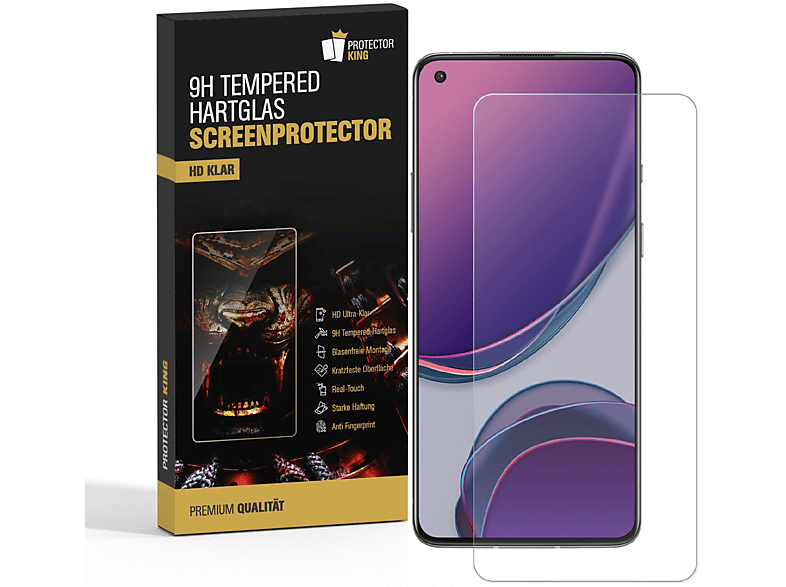 Hartglas 8T) 4x KLAR PROTECTORKING HD Schutzglas OnePlus 9H Displayschutzfolie(für