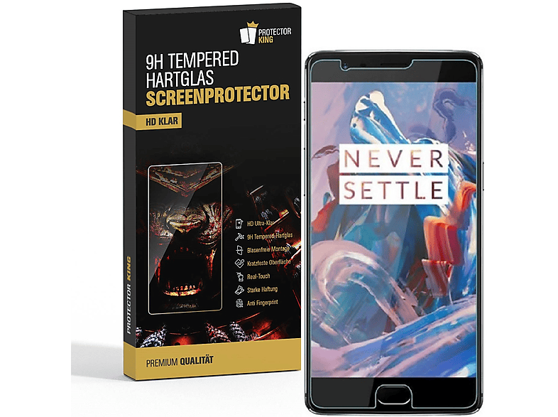 HD OnePlus PROTECTORKING 3) 9H 3x Hartglas Displayschutzfolie(für Schutzglas KLAR