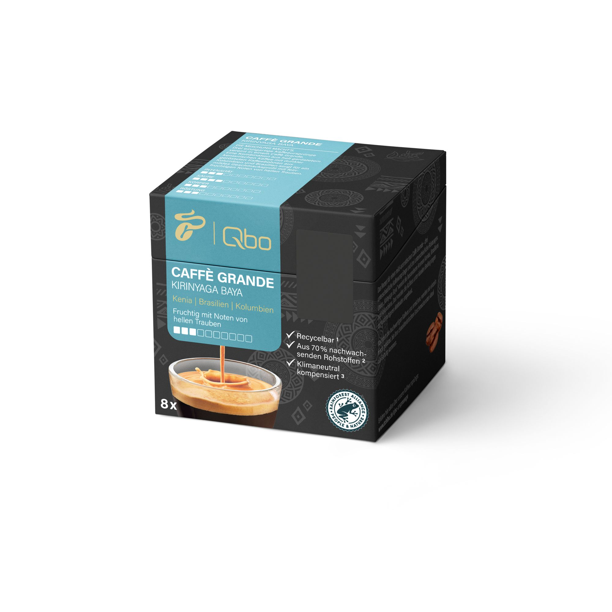 TCHIBO QBO 525786 Caffè Grande Kapselsystem) Kirinyaga 8 Baya Stück Kaffeekapseln (Tchibo Qbo