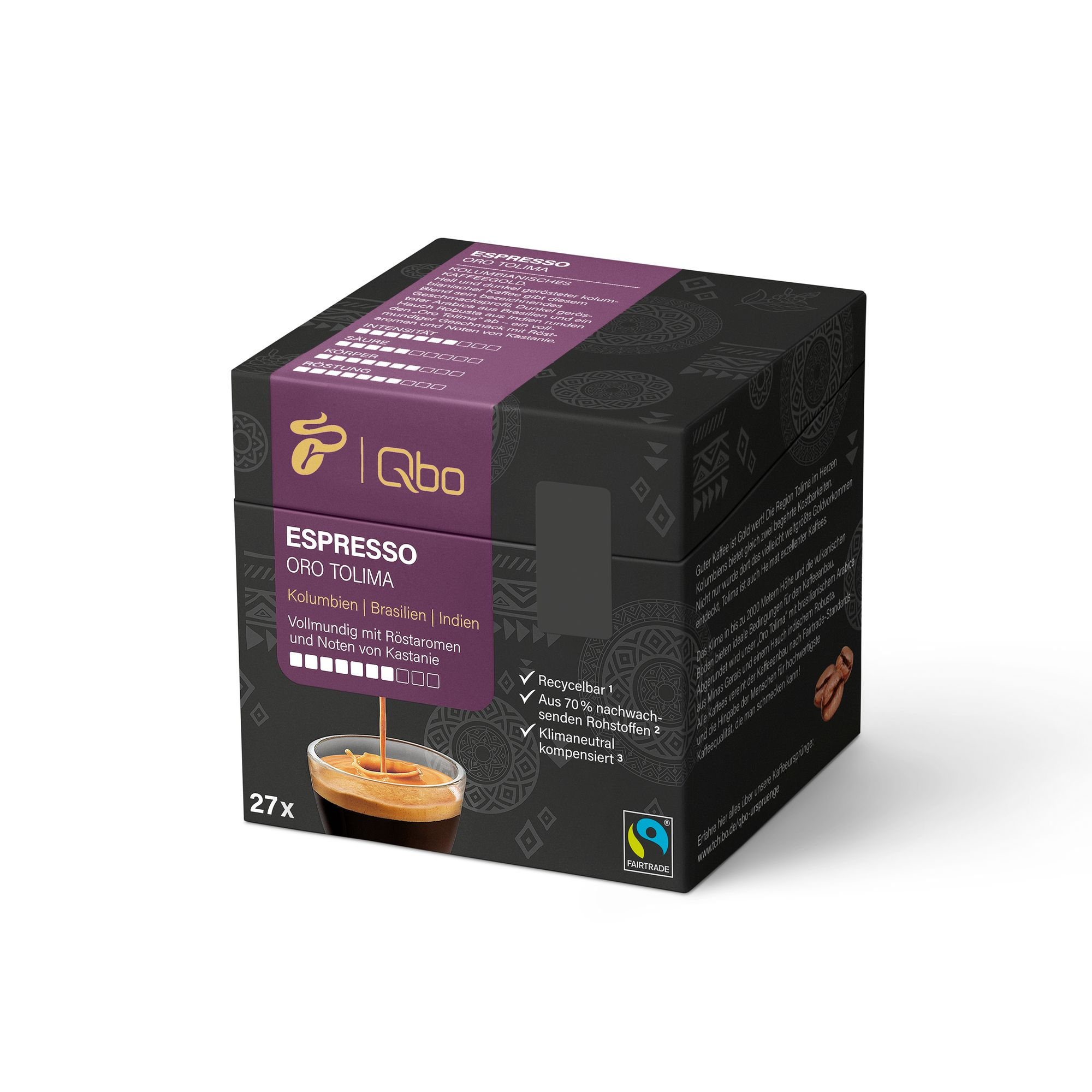 TCHIBO QBO Stück Tolima Espresso 216 Qbo 526019 Kapselsystem) (Tchibo Kaffeekapseln Oro