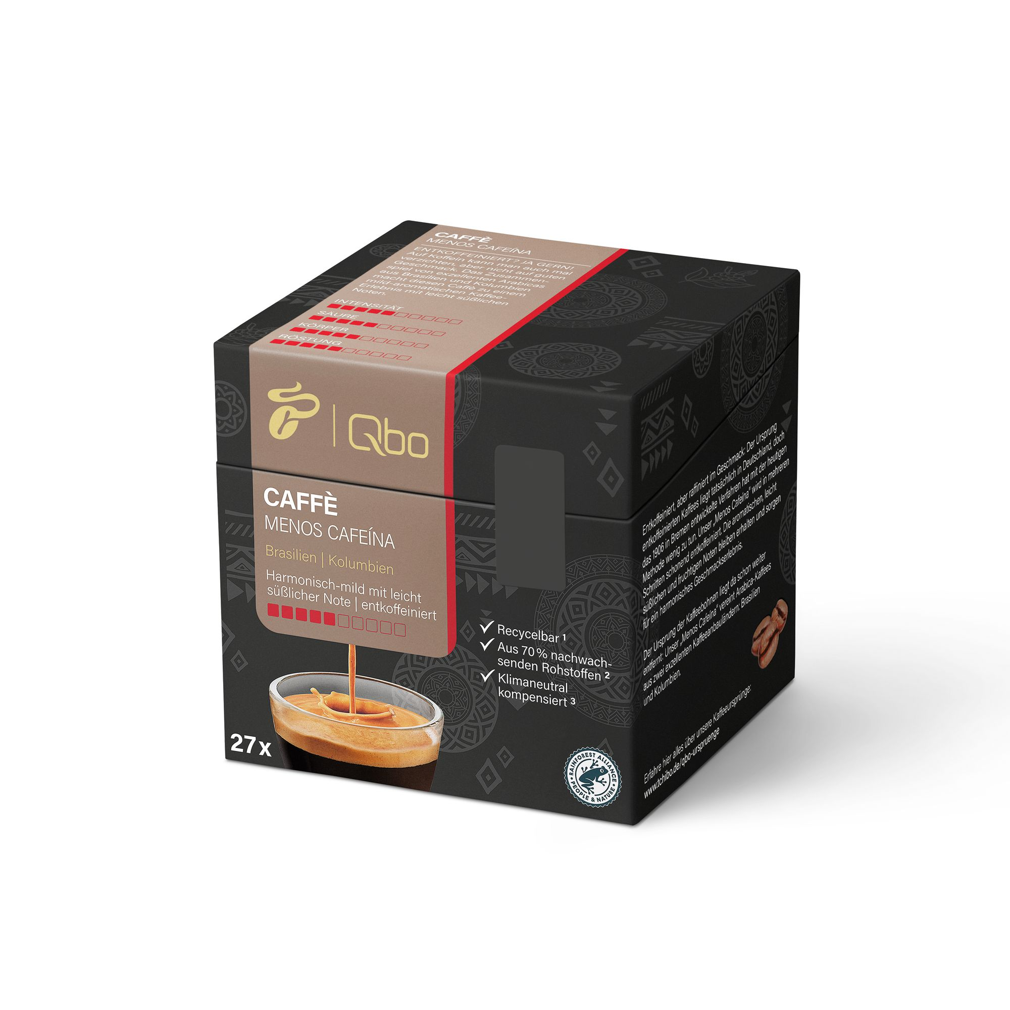 216 Stück Cafeína Kaffeekapseln Qbo 526017 Caffè (Tchibo Kapselsystem) QBO TCHIBO Menos