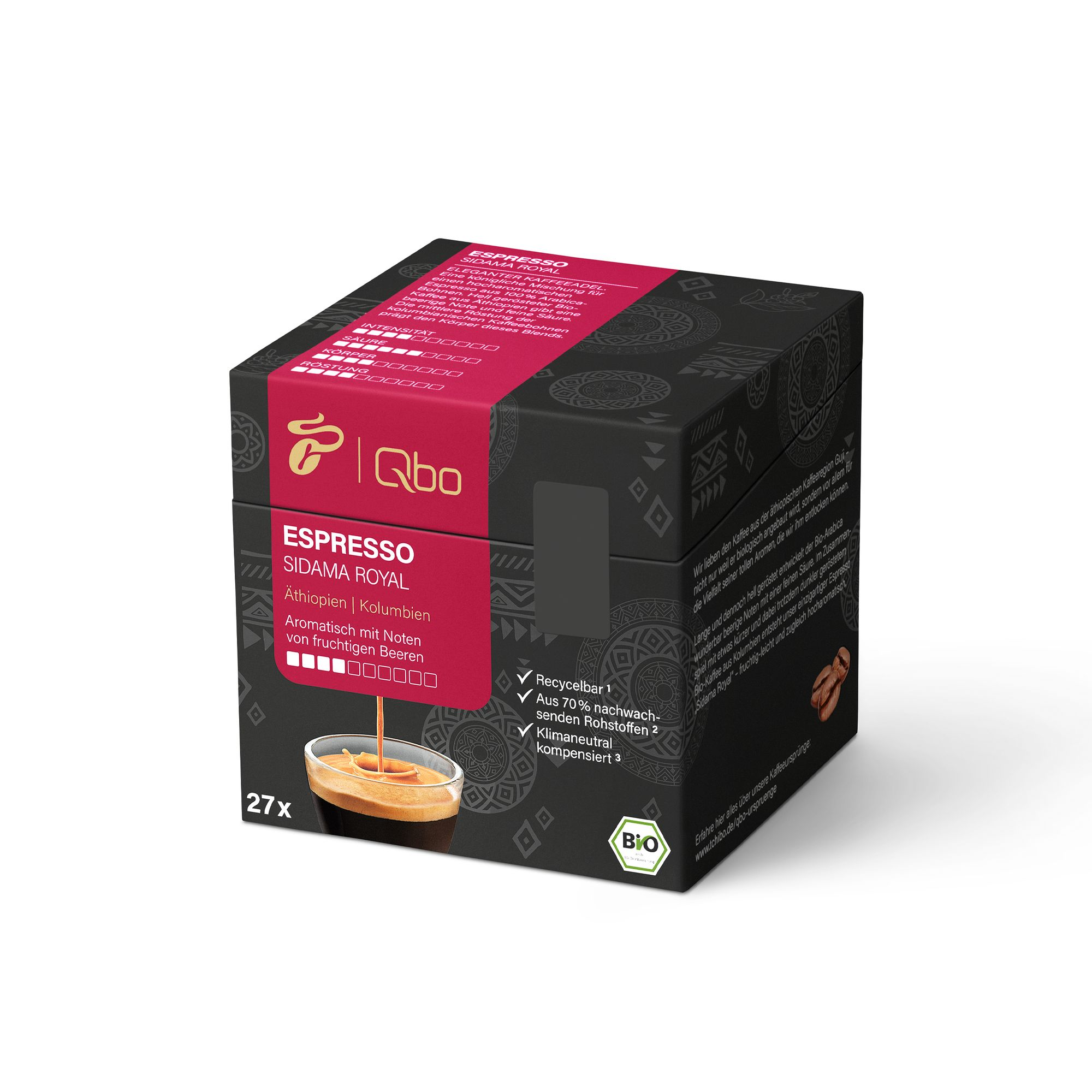 QBO TCHIBO 27 Sidama Espresso 525888 Qbo Royal (Tchibo Stück Kaffeekapseln Kapselsystem)