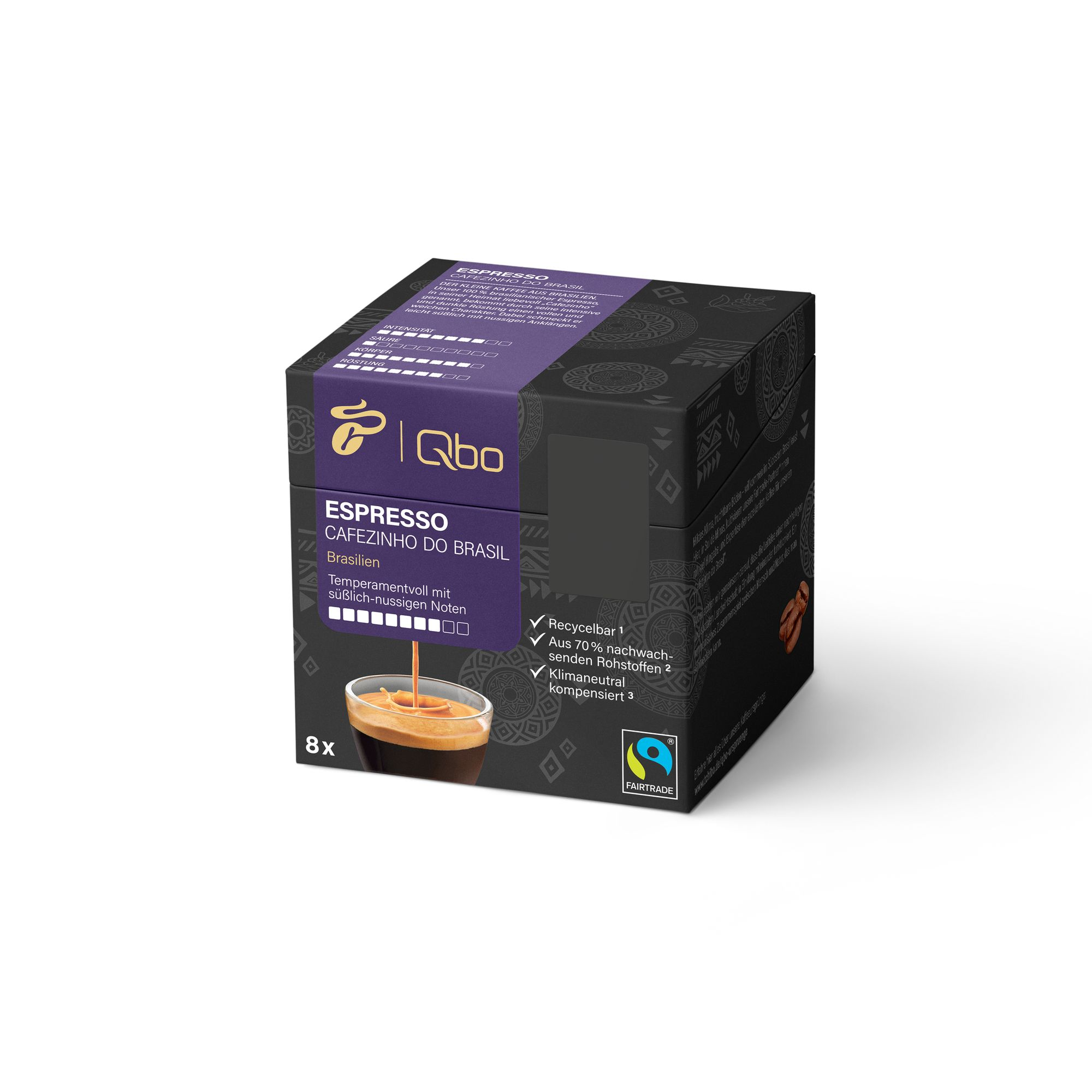 TCHIBO QBO 525778 Brasil Stück Qbo Espresso (Tchibo Kapselsystem) Kaffeekapseln do 8 Cafezinho