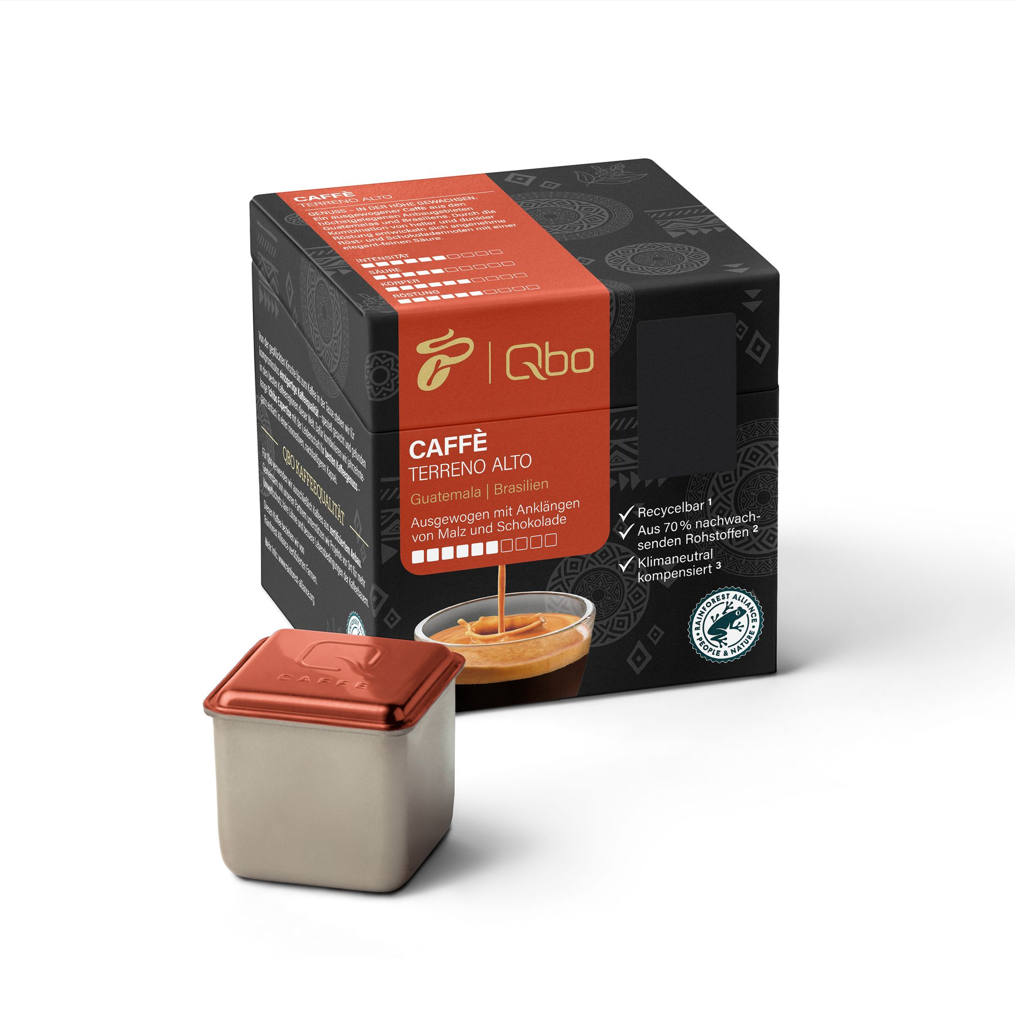 TCHIBO QBO 526022 8 Stück Qbo Kaffeekapseln Terreno Kapselsystem) (Tchibo Caffè Alto