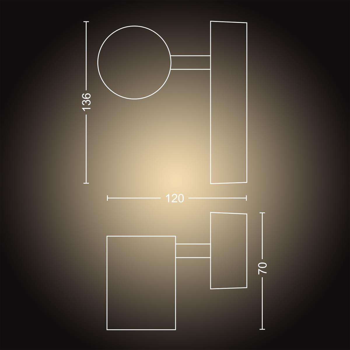 PHILIPS 929003056101 HUE WH FLG. DIM ADORE SPOT WA Warmweiß 1 Bad-Beleuchtung