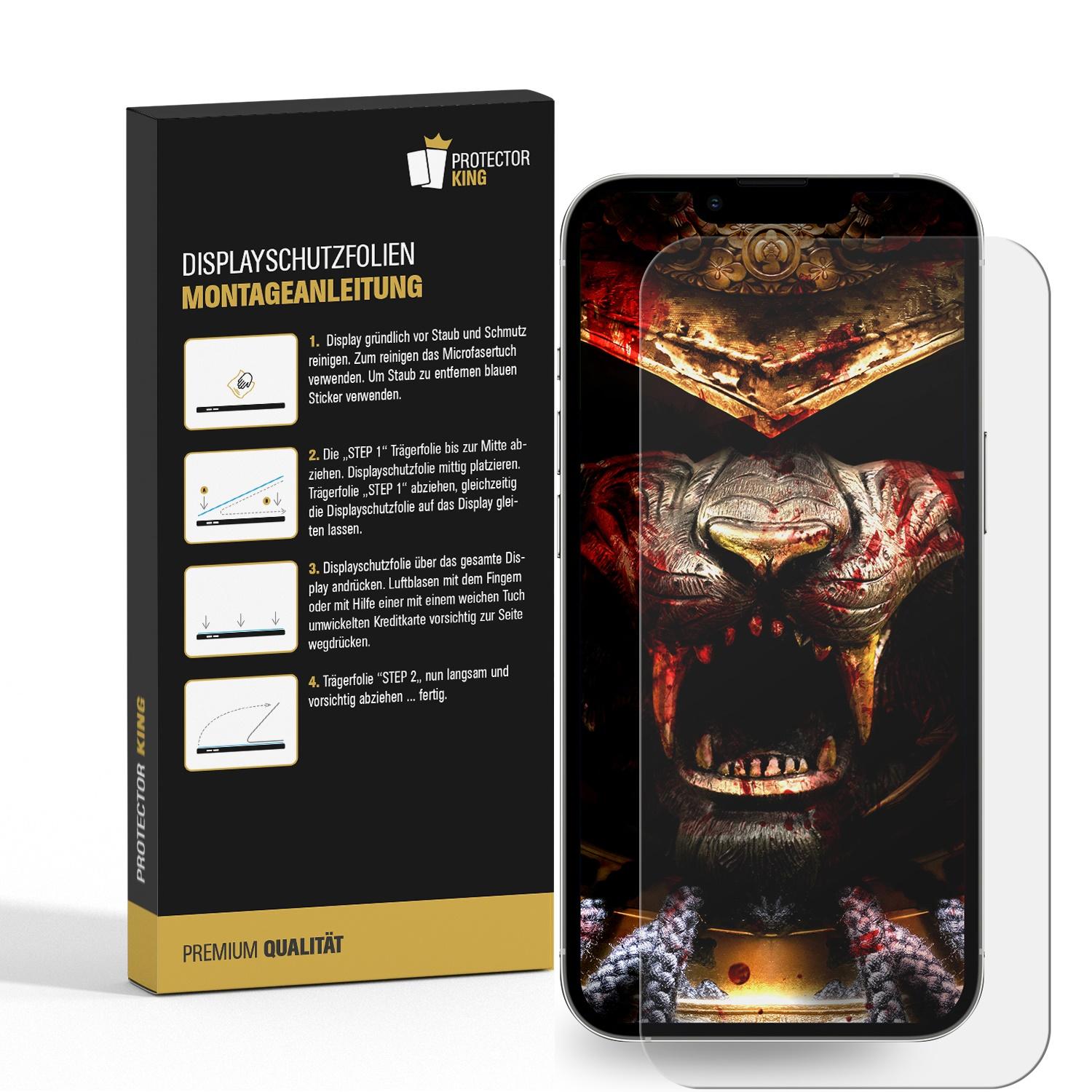 PROTECTORKING 2x Panzerfolie NANO ANTI-SHOCK iPhone Matt 14) Entspiegelt Displayschutzfolie(für Apple