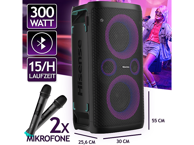 HISENSE Party Rocker One Plus Lautsprecher, Schwarz SATURN