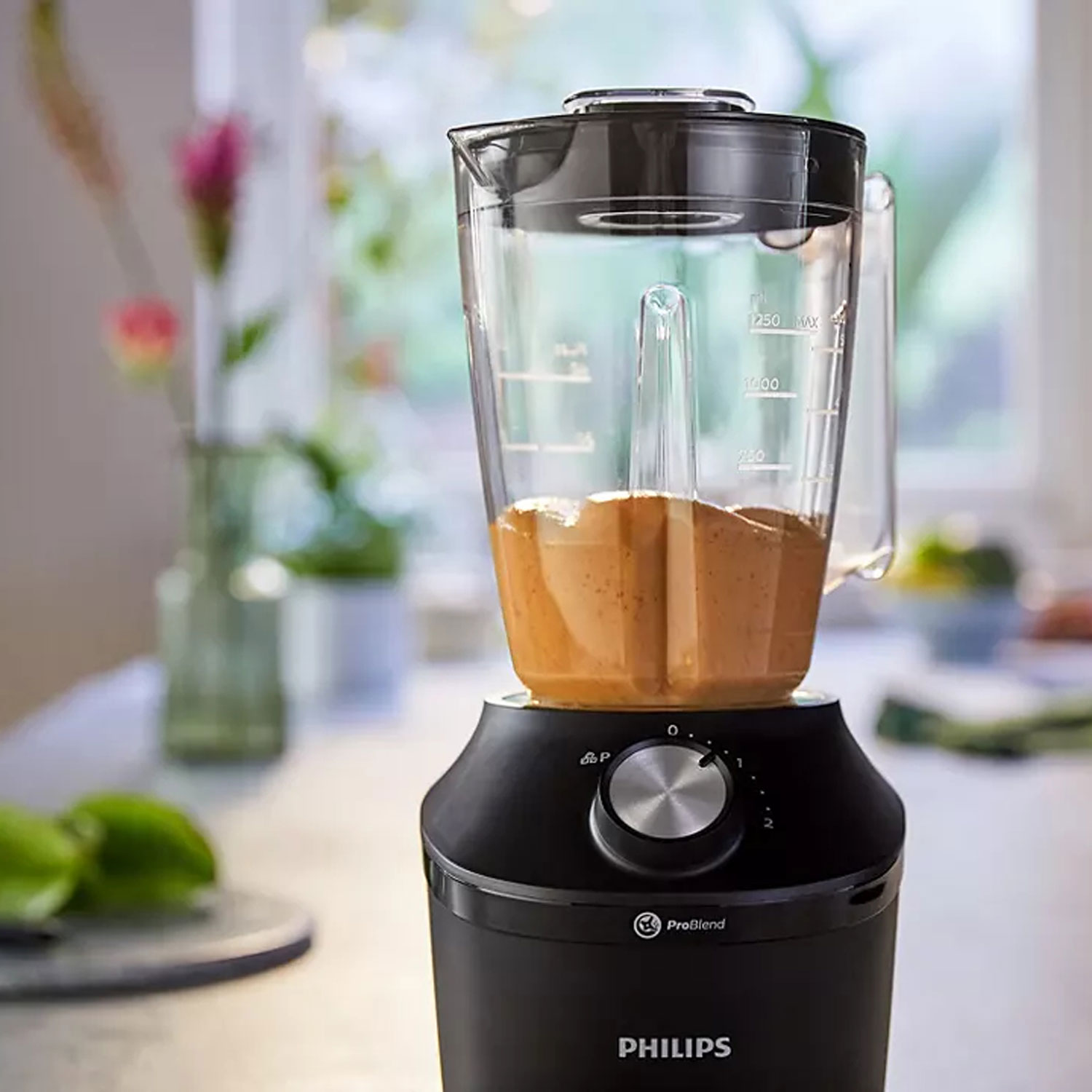 Batidora de Vaso - PHILIPS HR2291/01, 600 W, 2 l, Negro