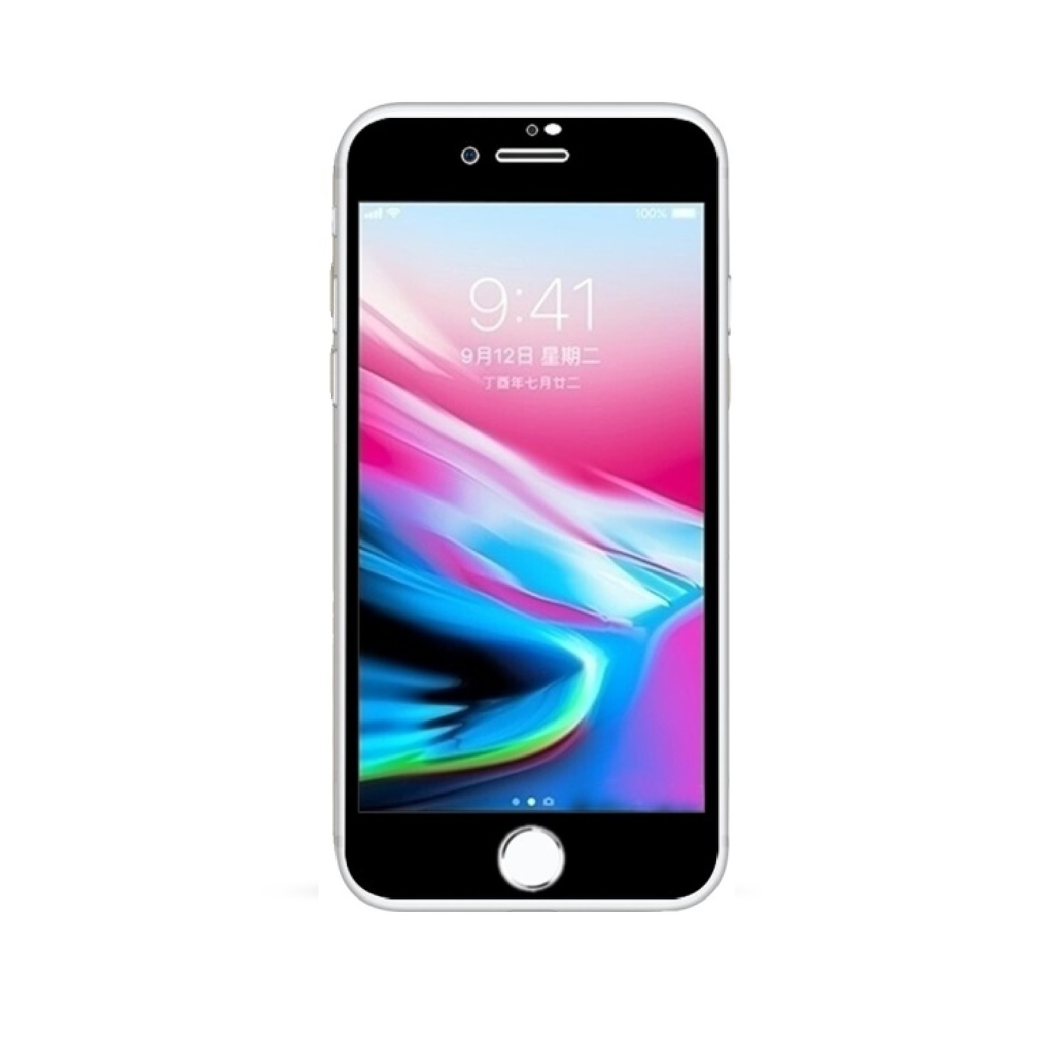 iPhone HD Apple 8) 9H Displayschutzfolie(für Hartglas KLAR 4x FULL PROTECTORKING COVER Schutzglas