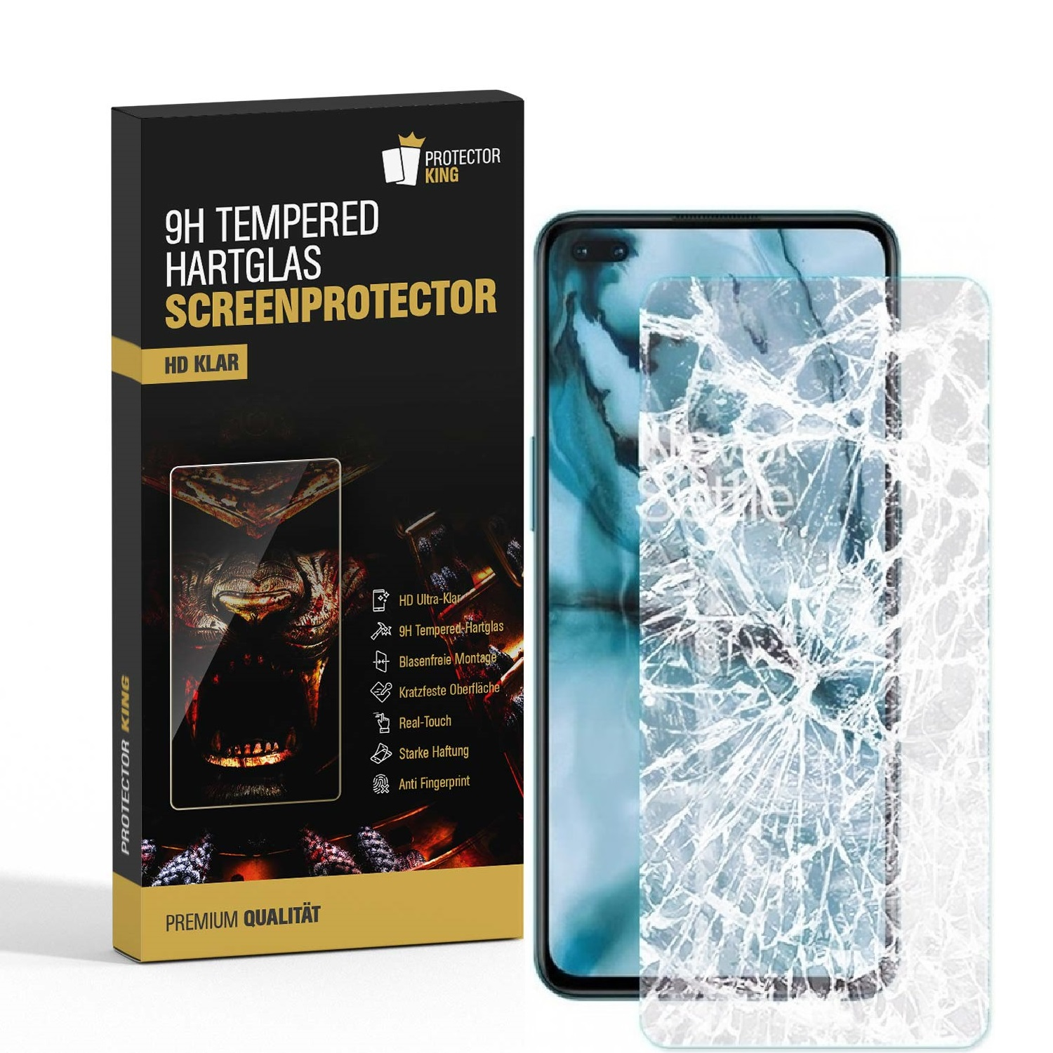 PROTECTORKING 1x 9H Nord) Hartglas HD KLAR OnePlus Displayschutzfolie(für