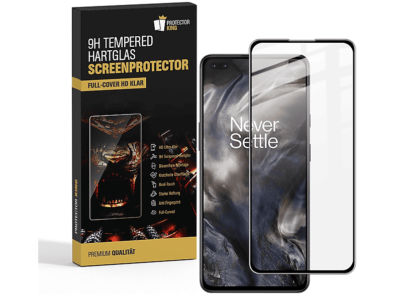 4x COVER KLAR FULL Schutzglas Hartglas HD Nord) OnePlus Displayschutzfolie(für PROTECTORKING 9H