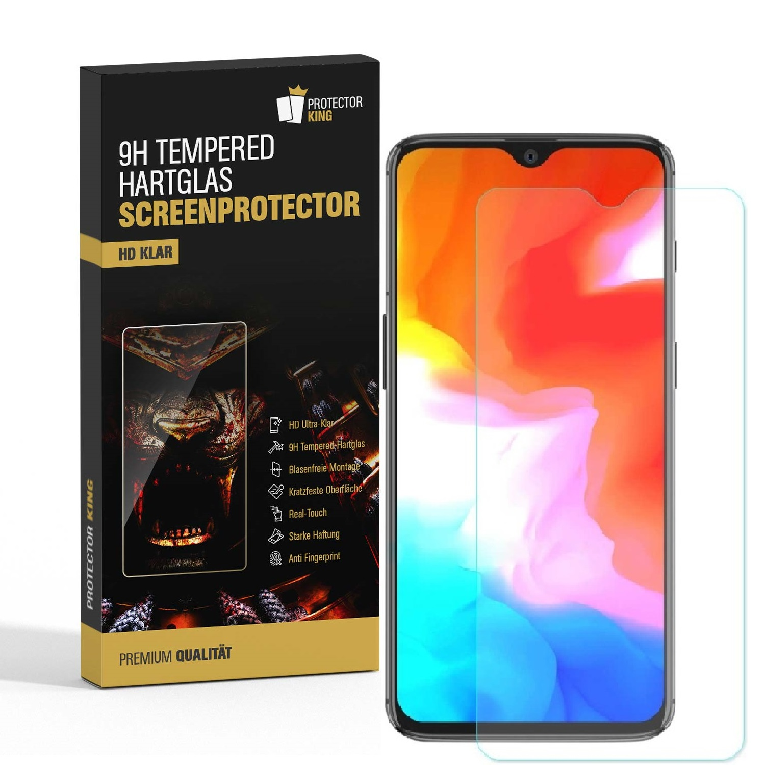 PROTECTORKING 6x 9H Hartglas OnePlus Schutzglas 6T) Displayschutzfolie(für KLAR HD