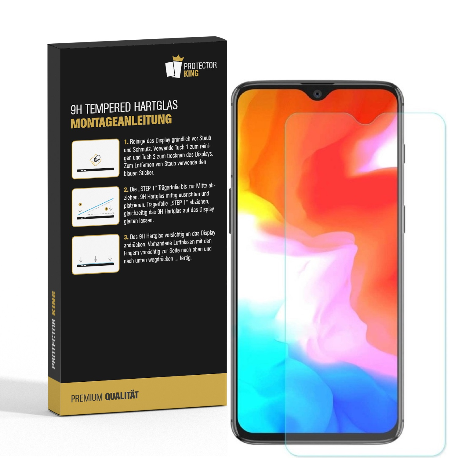 PROTECTORKING 6x 9H Hartglas Schutzglas Displayschutzfolie(für 6T) OnePlus KLAR HD