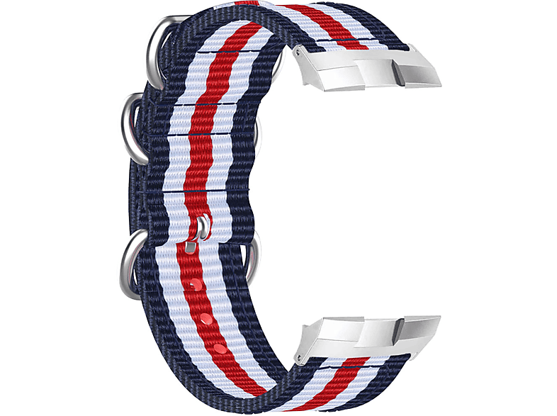 INF Uhrenarmband Nylon, Huawei, Cyber, Ersatzarmband, aus GT Blau/Weiß/Rot Watch