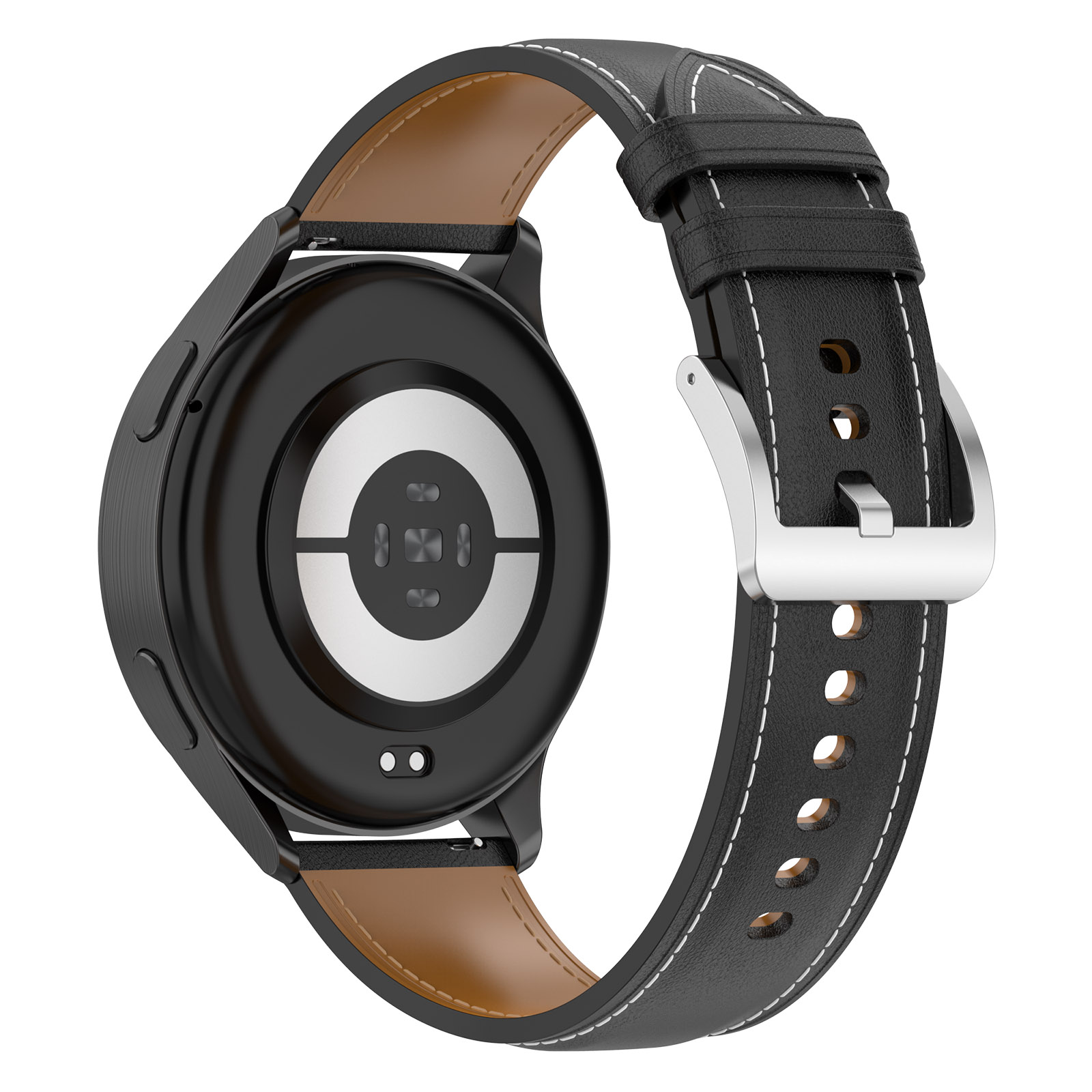 schwarz Watch Samsung, Echtes INF Leder, Ersatzarmband, Uhrenarmband Galaxy 5,
