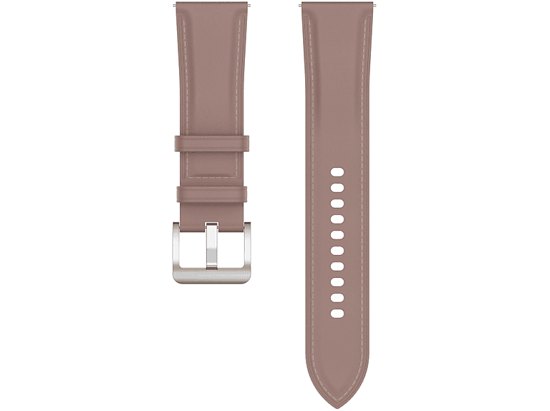 INF Uhrenarmband Echtes Leder, Ersatzarmband, Samsung, Galaxy Watch 5, dunkelrosa