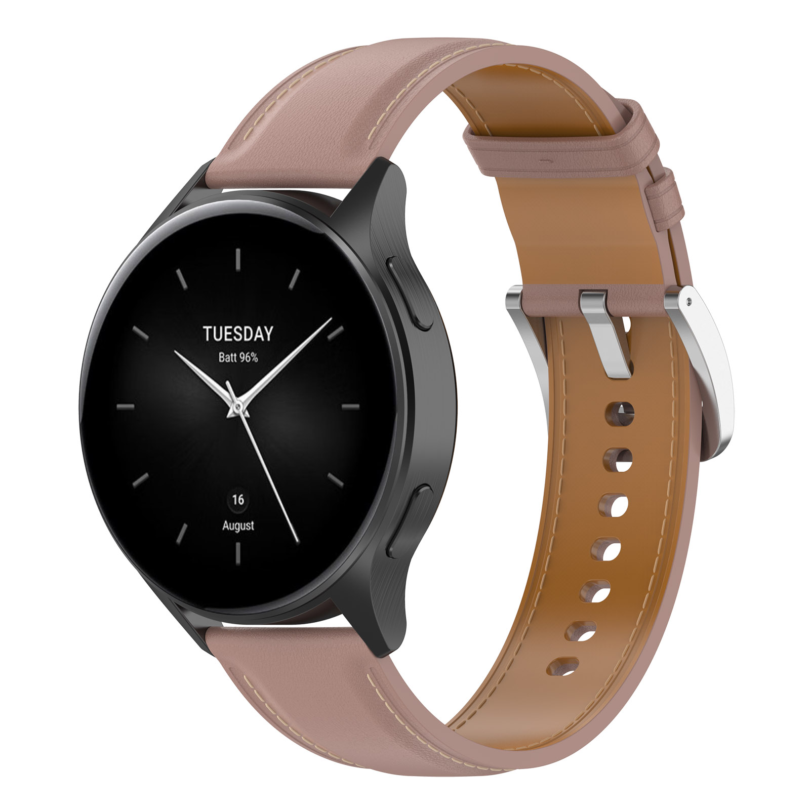 Galaxy INF dunkelrosa Watch Echtes Leder, Ersatzarmband, Uhrenarmband Samsung, 5,