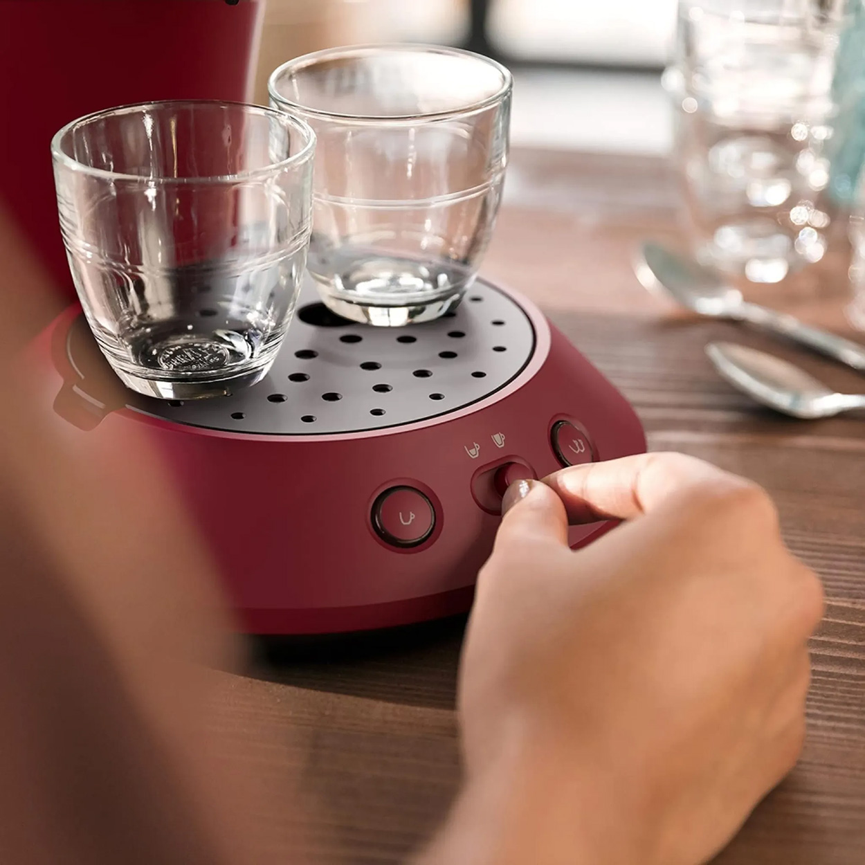 PHILIPS CSA210/90 Macchina da caffè a cialde, Rosso
