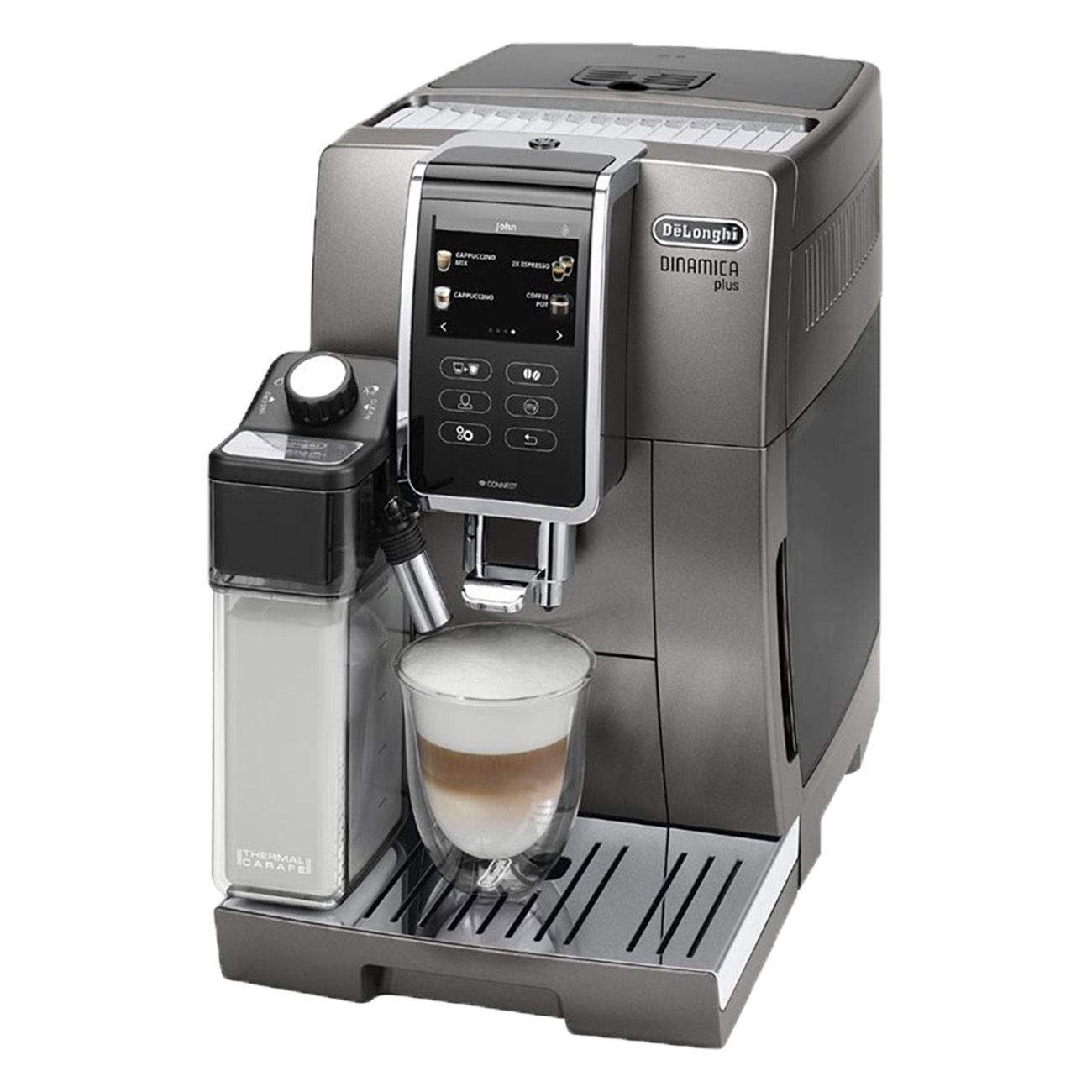 Cafetera superautomática - 370.95T DELONGHI, 1450 W, Inox
