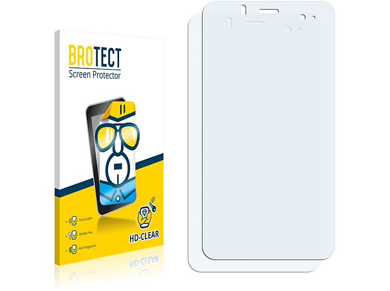 BROTECT 2x Touch OT-6010A Star) Alcatel One Schutzfolie(für klare