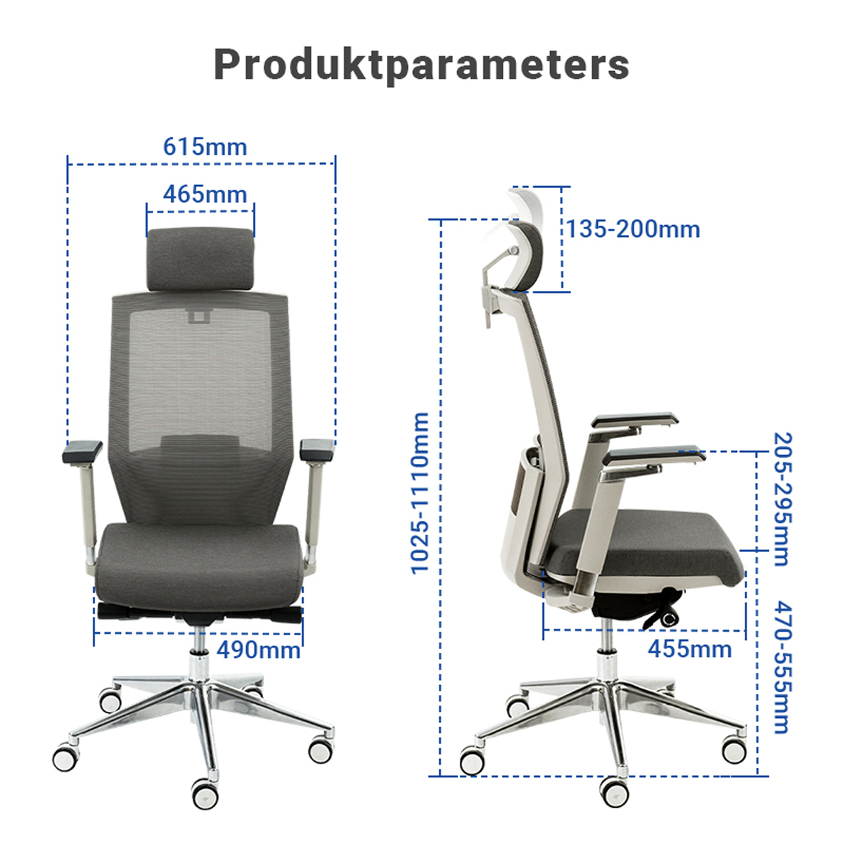 FLEXISPOT Bürostuhl BS10 mit Bürostuhl Flexispot Armlehne Computerstuhl