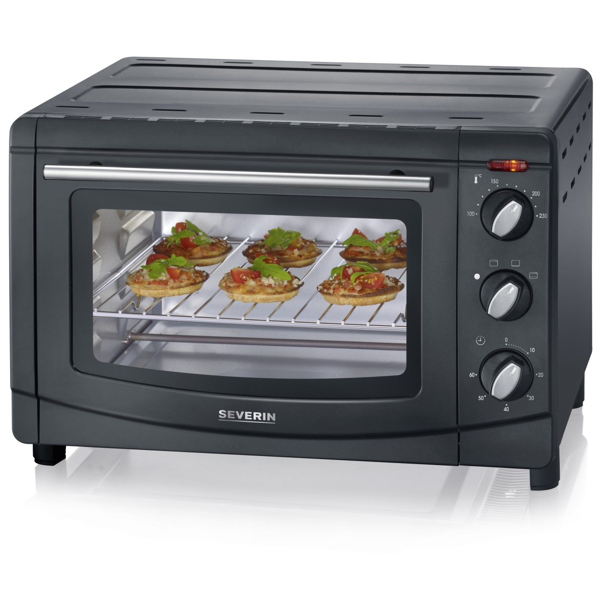 Mini horno - TO 2067 SEVERIN, Negro