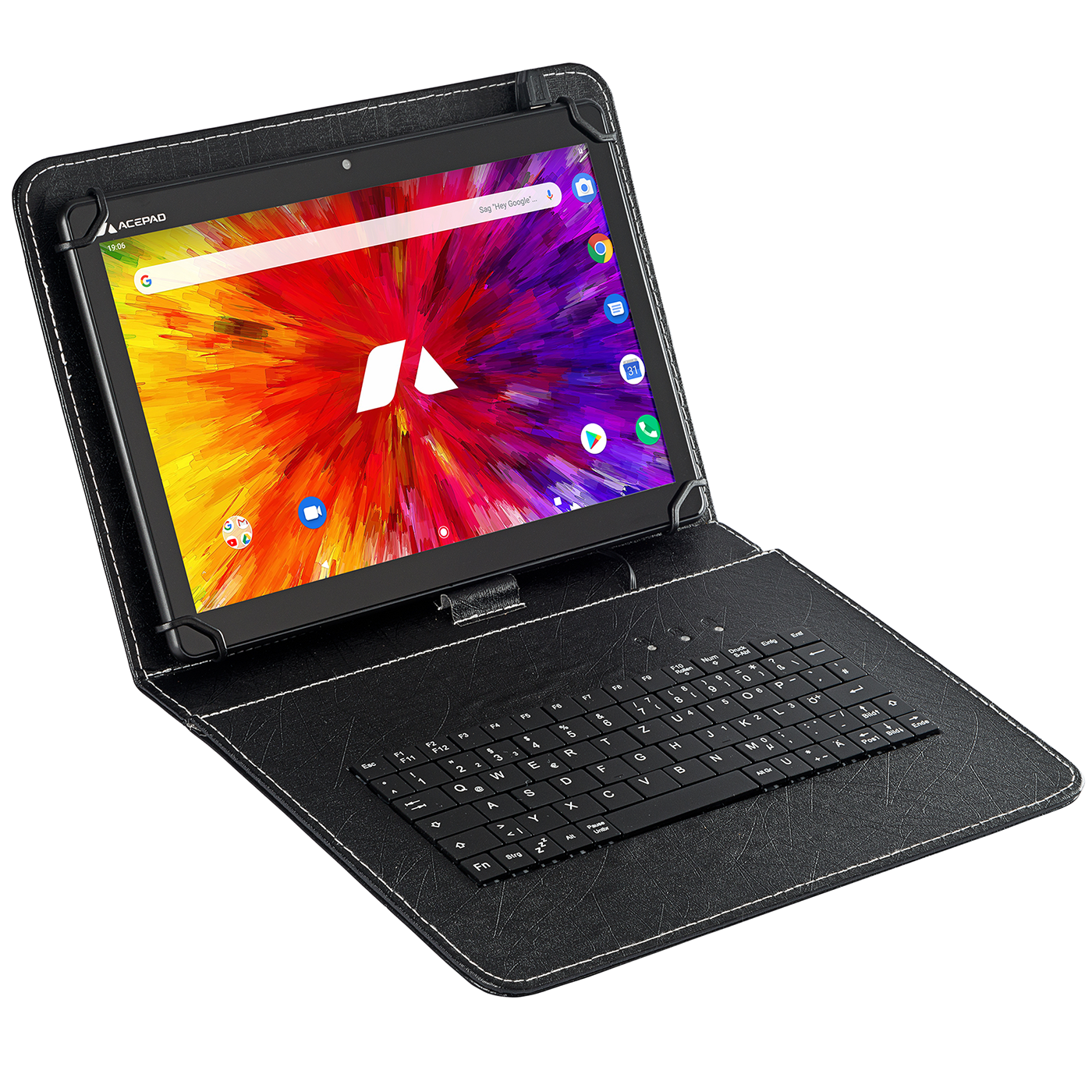 ACEPAD A130T, Octa-Core, 10,1 GB, Tastatur, Schwarz Tablet RAM, 64 LTE, mit Zoll, 4GB