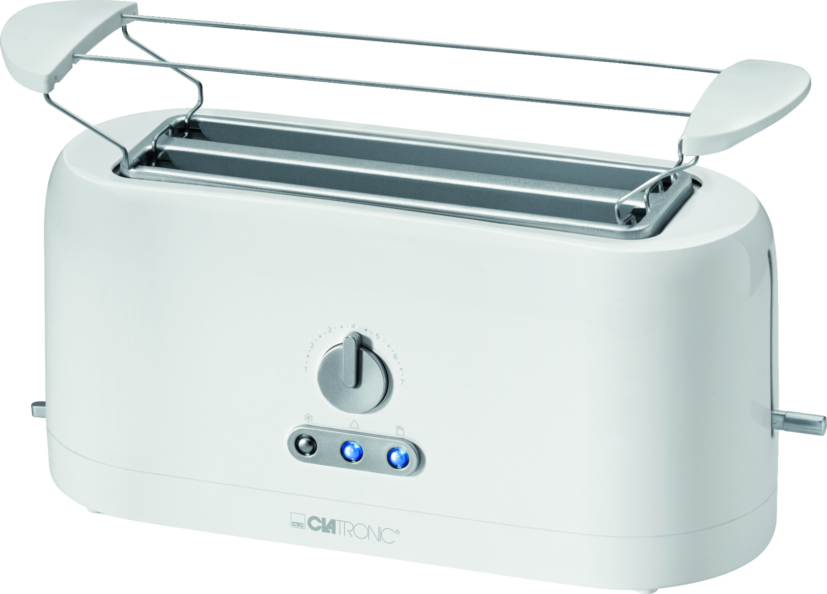 Schlitze: (1400 TA 2) 3534 Watt, WEISS Weiß Toaster CLATRONIC