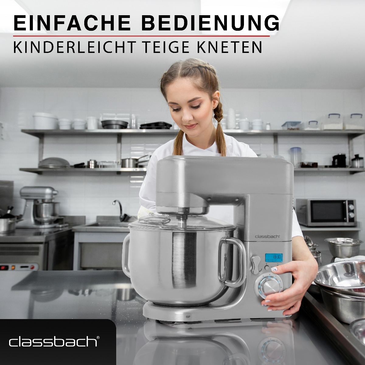 Watt) (1500 CLASSBACH 4002 edelstahl C-KM Küchenmaschine