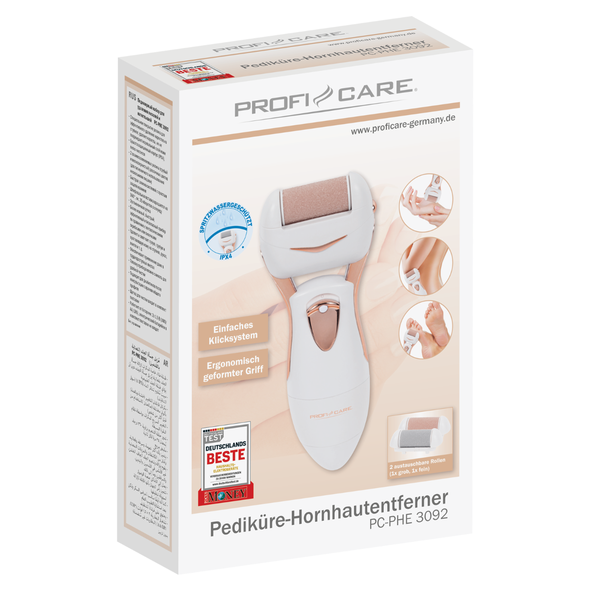 PROFICARE PC-PHE 3092 Hornhautentferner Elektrischer Weiß
