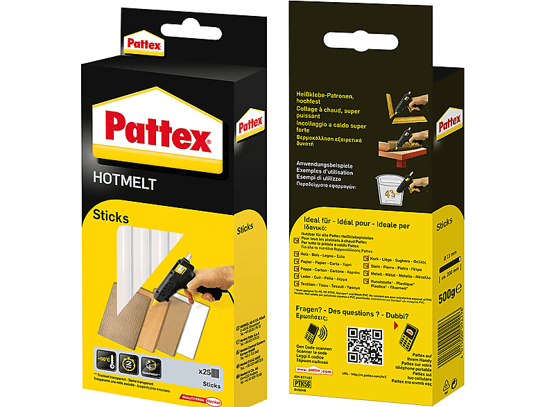 PATTEX 25x Hotmelt-Sticks Klebepistolen & Zubehör, transparent