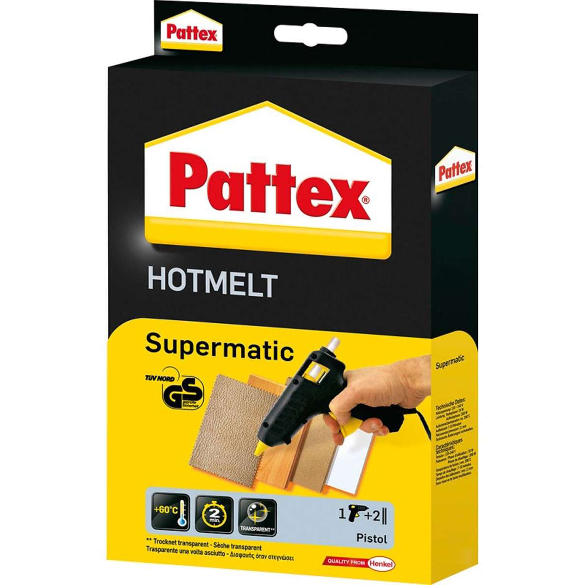 PATTEX Supermatic Heißklebepistole, schwarz