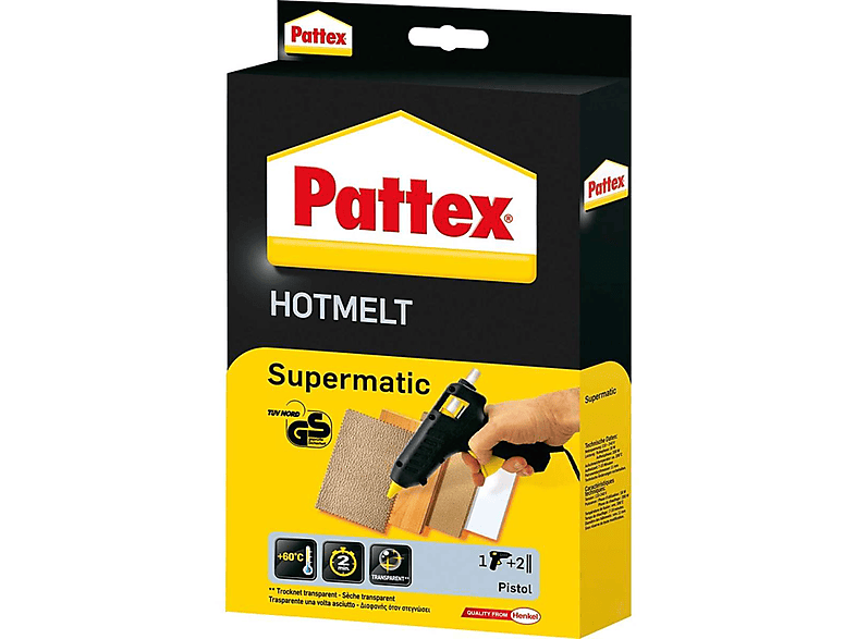PATTEX Supermatic Heißklebepistole, schwarz