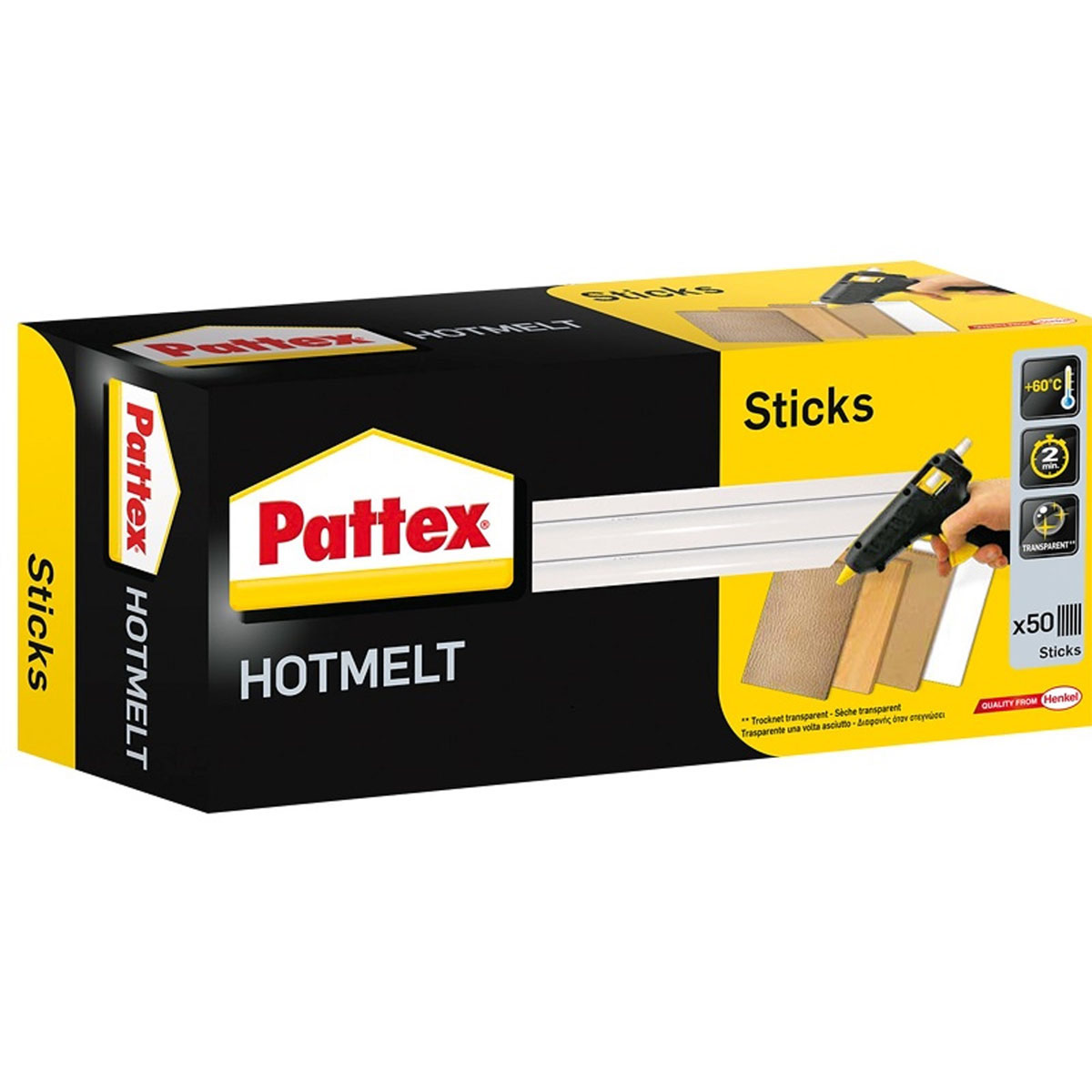 Sticks Hotmelt Klebepistolen 50x Zubehör, & transparent PATTEX