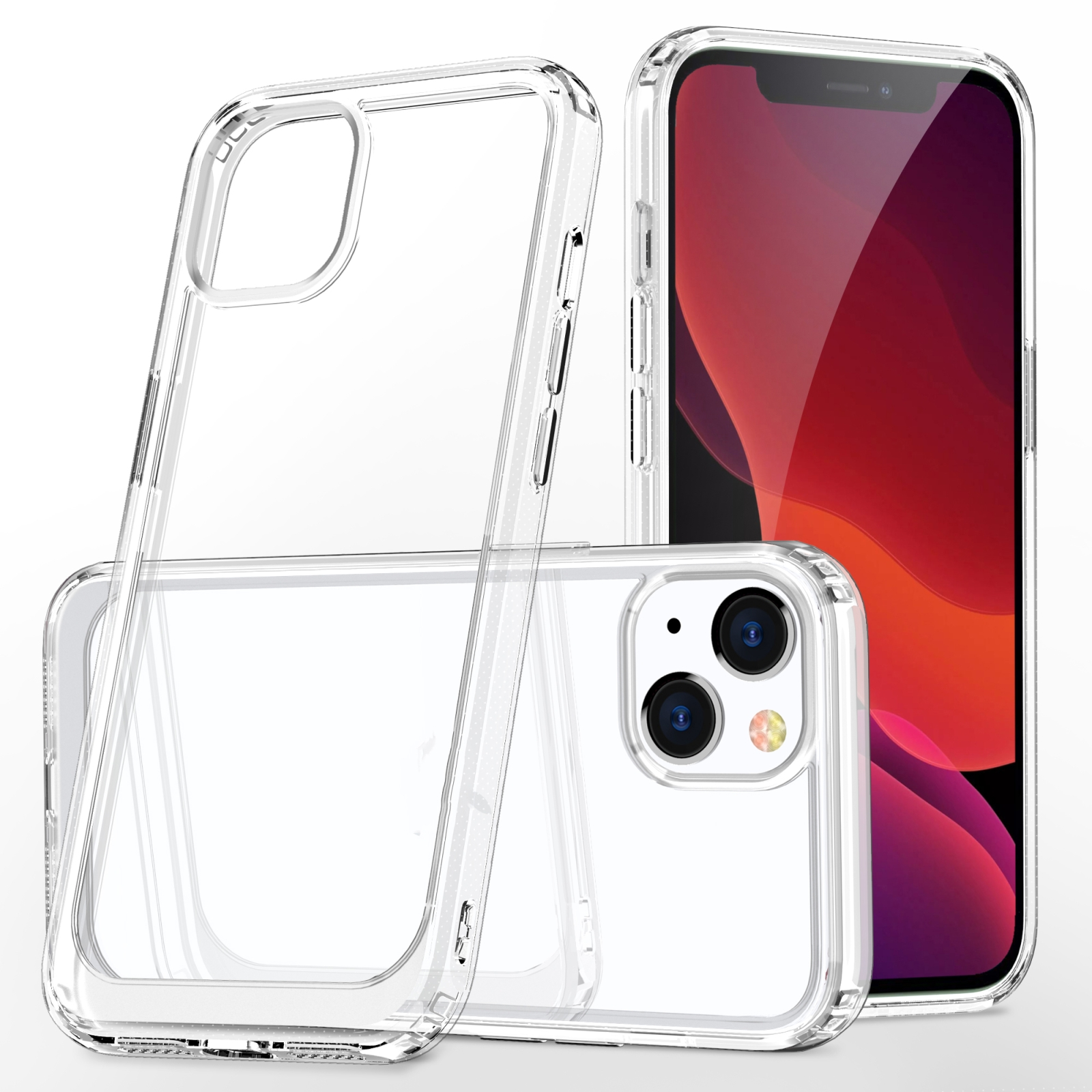 Backcover, Apple, Backcover, 13 Pro, iPhone Hülle, PROTECTORKING Transparent