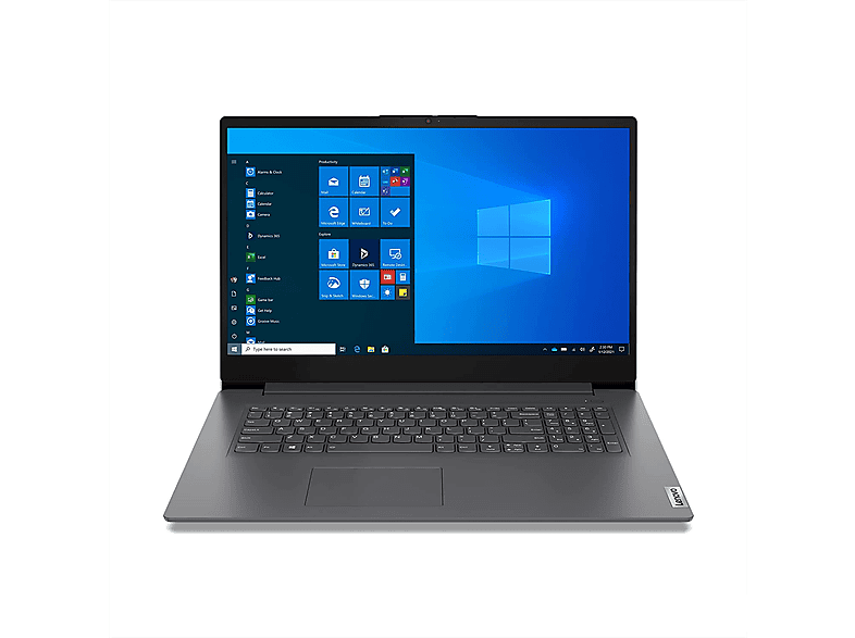 LENOVO V17, fertig installiert, Office 2021 Pro, Notebook mit 17,3 Zoll Display, 8 GB RAM, 1000 GB SSD, Intel UHD Graphics Xe G4, Iron grey