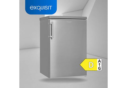 EXQUISIT KS16-4-HE-040D inoxlook Kühlschrank (D, 855 mm hoch, Edelstahloptik)  | MediaMarkt | Kühlschränke