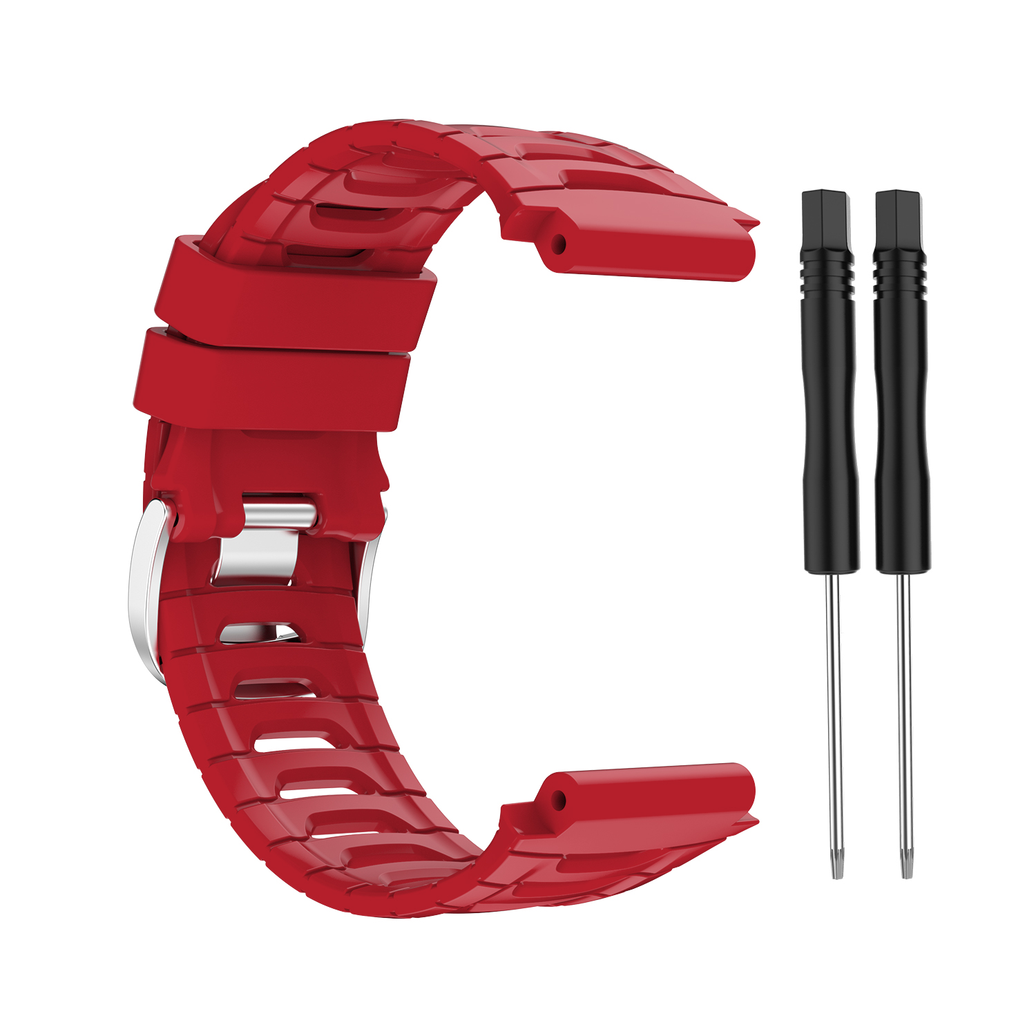 INF Uhrenarmband Ersatzarmband, Garmin, Rot Silikon, 920XT, aus