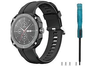 INF Armband Silikon, Ersatzarmband, Huawei, Watch GT Cyber, schwarz